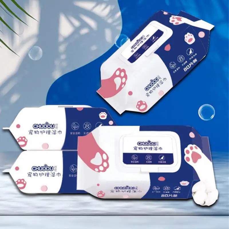 Pet Cleaning Wipes Remove Dirt From Eyes And Ears Wipes Dog Cat Earwax Clean Ears Odor Remover Pets Wet Tissue Cleaning Tools