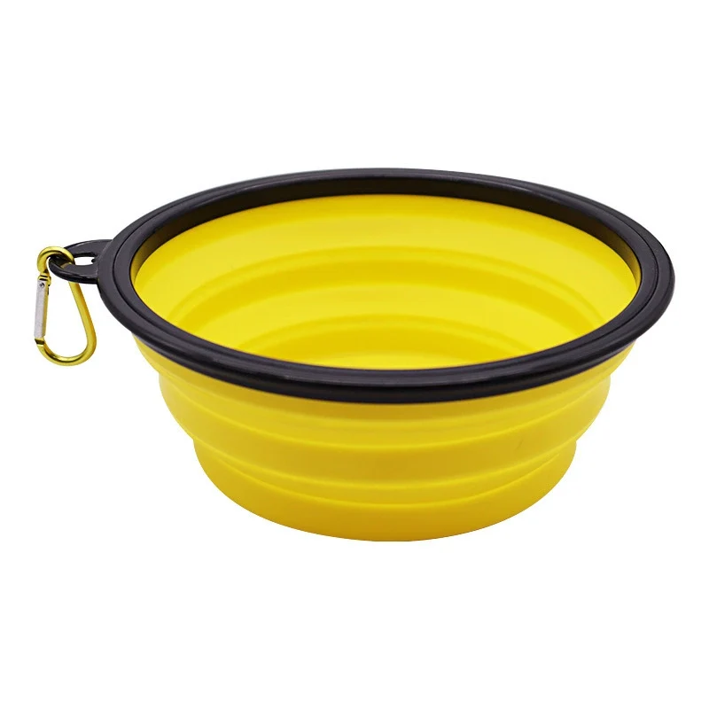 Dog Bowl Portable Folding Bowl for PET Plastic Dog Basin Slow Feeding Bowl Silicone Dog Bowl Dog Bowl Cat Basin Pet Supplies