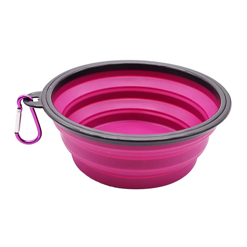 Dog Bowl Portable Folding Bowl for PET Plastic Dog Basin Slow Feeding Bowl Silicone Dog Bowl Dog Bowl Cat Basin Pet Supplies