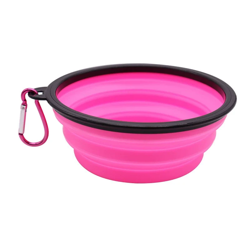 Dog Bowl Portable Folding Bowl for PET Plastic Dog Basin Slow Feeding Bowl Silicone Dog Bowl Dog Bowl Cat Basin Pet Supplies