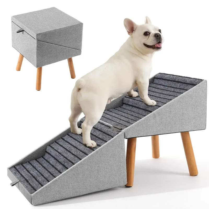 Dog Stairs Ramp – Convertible Ottoman for Small & Senior Dogs