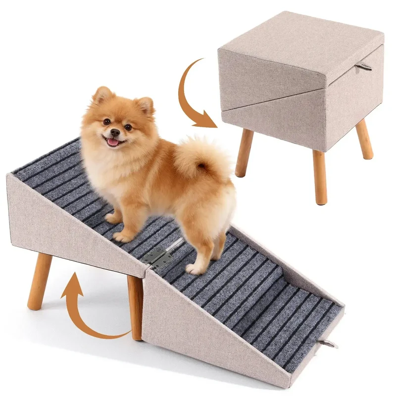 Dog Stairs Ramp – Convertible Ottoman for Small & Senior Dogs