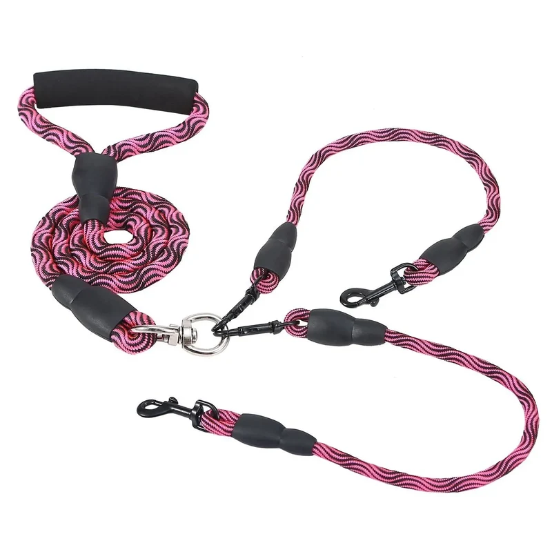 Dual Dog Leash – No-Tangle Reflective Leash with Padded Handle