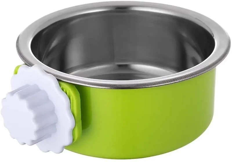 Hanging Dog & Cat Bowl – Stainless Steel Cage Feeding Bowl