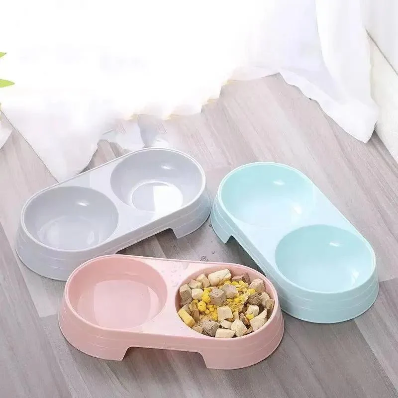Dual Pet Bowl – Dog & Cat Food and Water Bowl Set