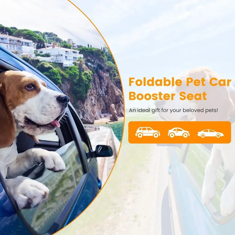 Small Pet Car Seat – Cozy Console Booster for Dogs & Cats