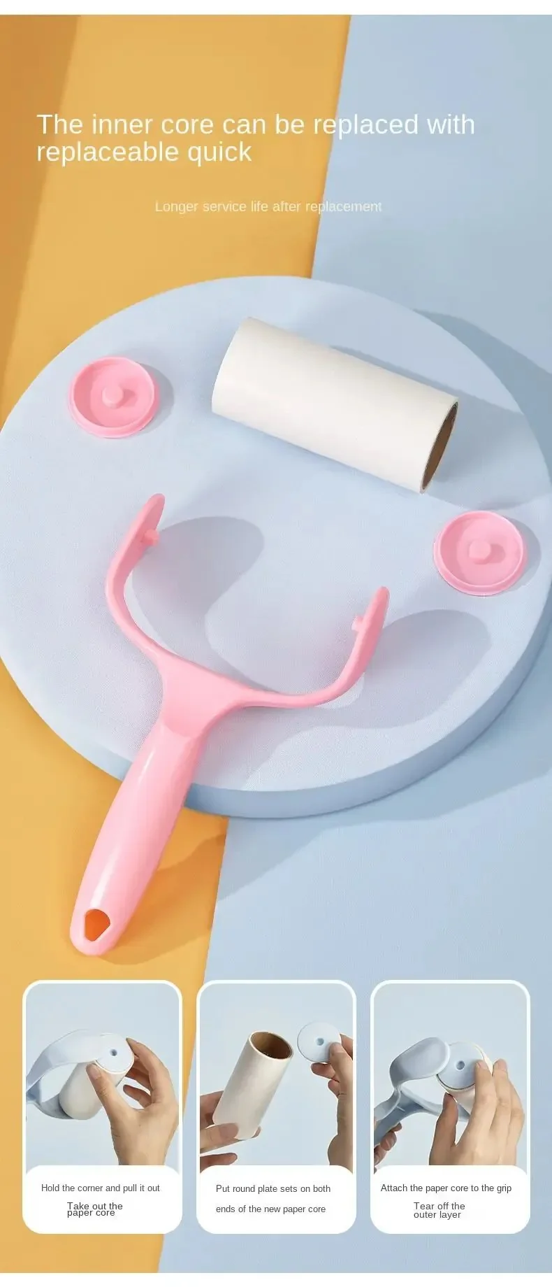 Sticky Lint Roller – Pet Hair Remover for Clothes & Furniture
