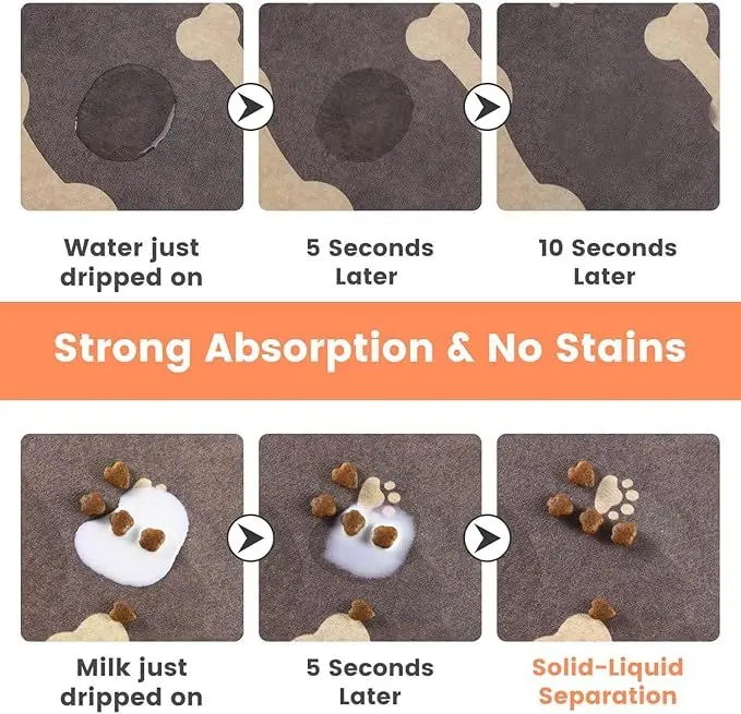 Dog & Cat Feeding Mat – Absorbent Bowl Mat for Mess-Free Meals