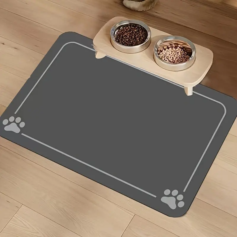 Dog & Cat Feeding Mat – Absorbent Bowl Mat for Mess-Free Meals