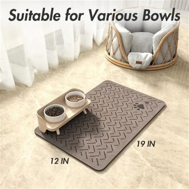 Dog & Cat Feeding Mat – Absorbent Bowl Mat for Mess-Free Meals