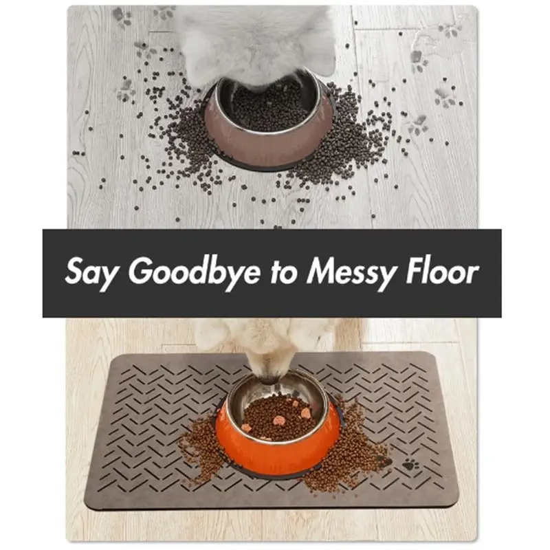 Dog & Cat Feeding Mat – Absorbent Bowl Mat for Mess-Free Meals