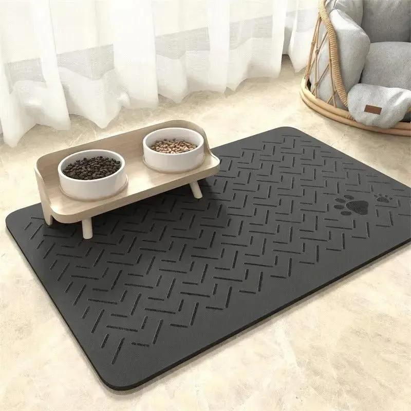 Dog & Cat Feeding Mat – Absorbent Bowl Mat for Mess-Free Meals