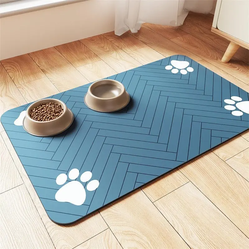 Dog & Cat Feeding Mat – Absorbent Bowl Mat for Mess-Free Meals