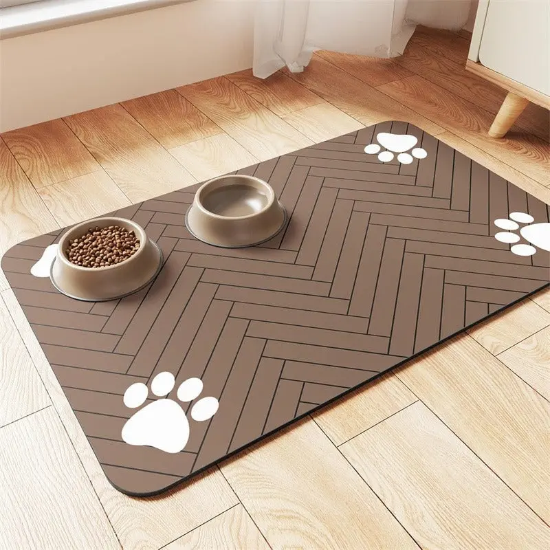 Dog & Cat Feeding Mat – Absorbent Bowl Mat for Mess-Free Meals