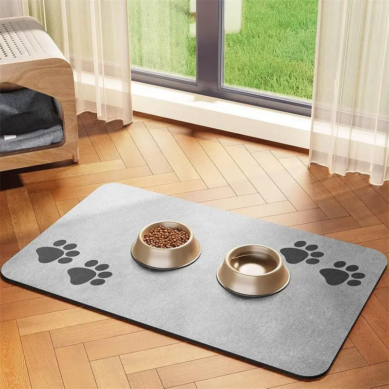 Dog & Cat Feeding Mat – Absorbent Bowl Mat for Mess-Free Meals