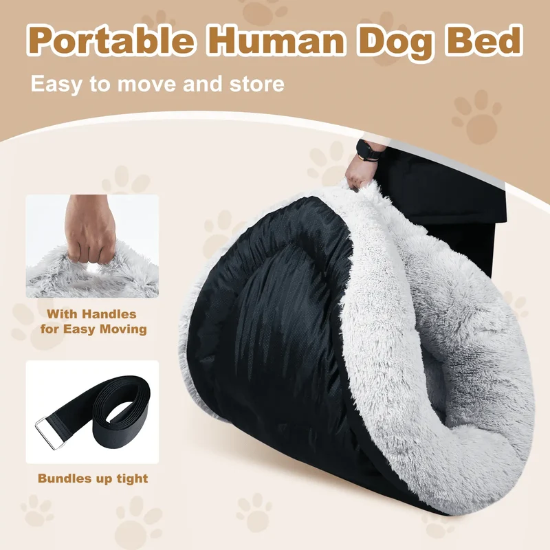 Soft Dog Bed – Large Washable Bed for Easy Carry & Comfort