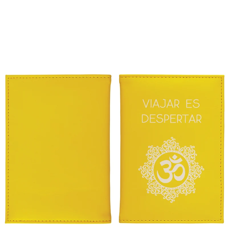 Passport holder "viajar es despertar"