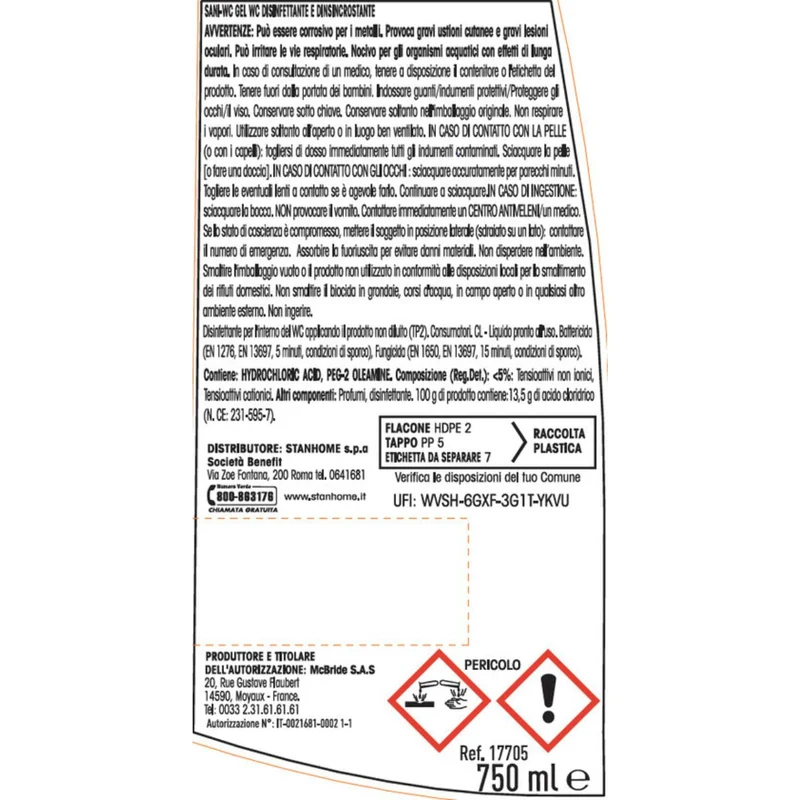 SANI-WC 750 ML