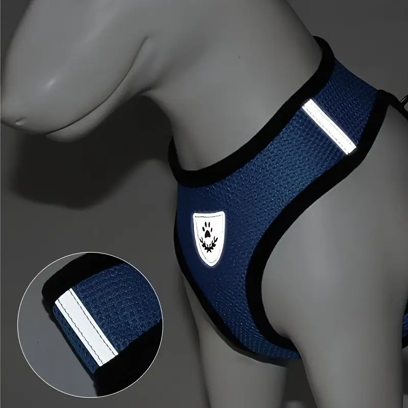 Pet Harness & Leash Set – Adjustable Reflective Harness for Dogs & Cats