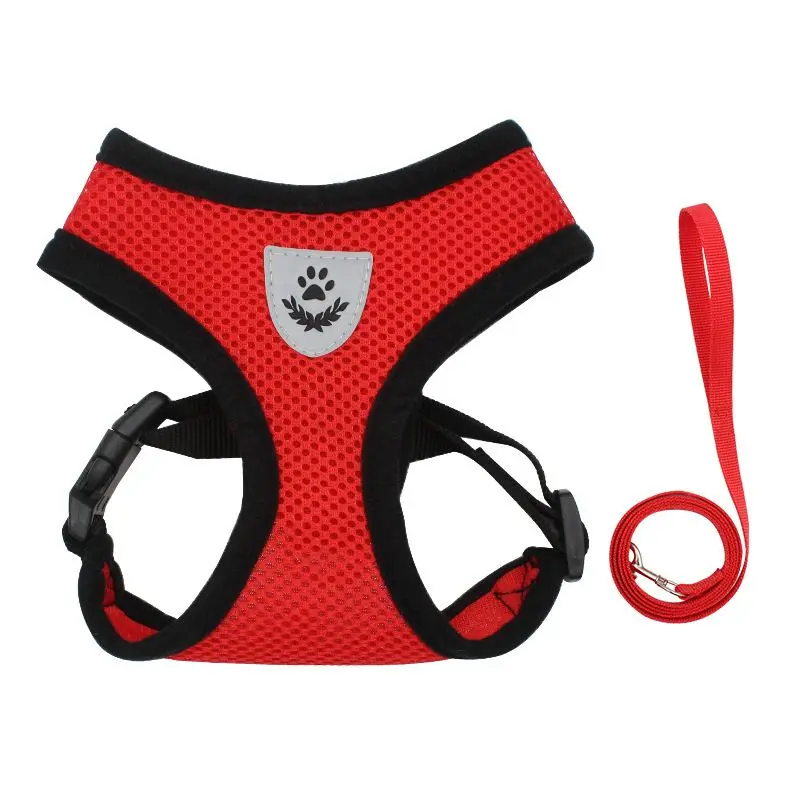 Pet Harness & Leash Set – Adjustable Reflective Harness for Dogs & Cats