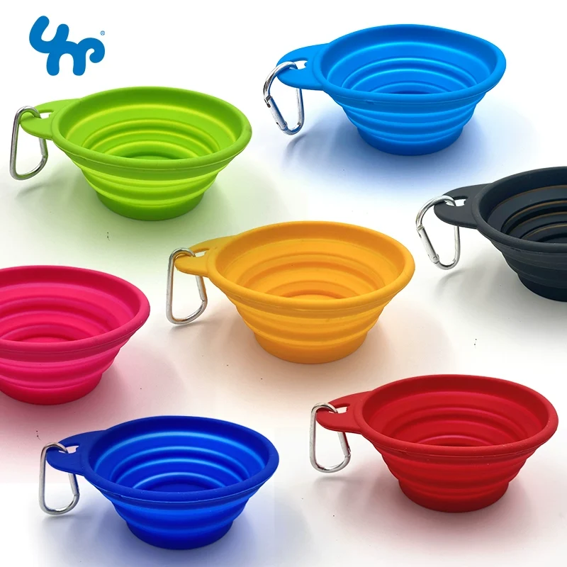 Pet Dog Silicone Foldable Bowl Outing Drinking Bowl Portable Dog Bowl Outdoor Drinking Water Travel Supplies Dog Food Bowl