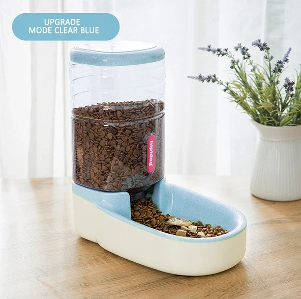Automatic Dog Feeder Waterer Gravity Pet Food Dispensers Cat Water Dispenser Large Capacity Storage Container Food Water Bowl