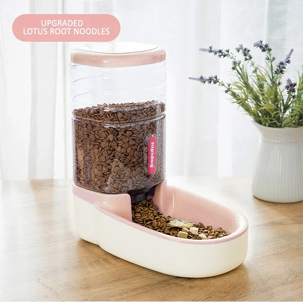 Automatic Dog Feeder Waterer Gravity Pet Food Dispensers Cat Water Dispenser Large Capacity Storage Container Food Water Bowl