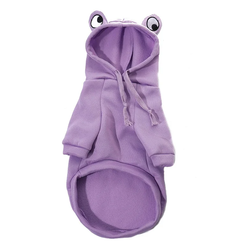 Pet Dog Hoodie-Dog Basic Sweater Coat Cute Frog Shape Warm Winter Jacket Cat Cold Weather Clothes Outfit Outerwear Dog Halloween