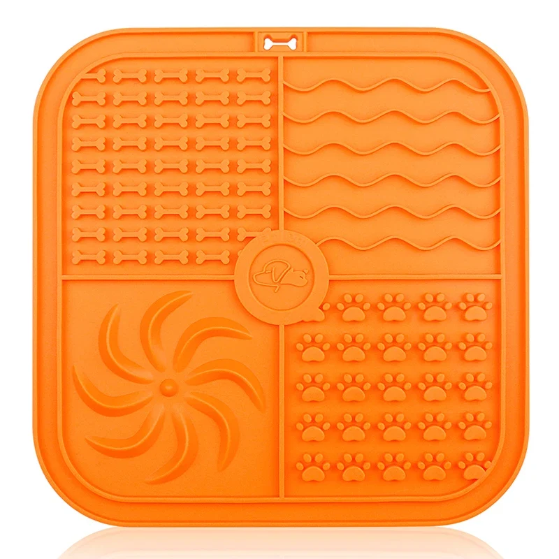 Dog Silicone Mat Pet Slow Food Plate Dogs Pad Cat Non-Slip Placemat Accessories Suitable for Small Medium Puppy Kitten
