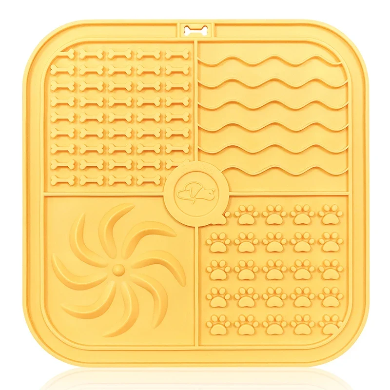 Dog Silicone Mat Pet Slow Food Plate Dogs Pad Cat Non-Slip Placemat Accessories Suitable for Small Medium Puppy Kitten