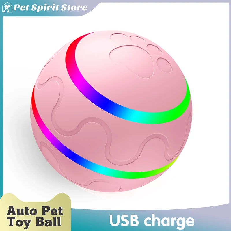 Smart Toy Ball Dog Cat Usb Rechargeable Funny Rolling Ball Electric Automatic Rotation Jumping Play Interactive Pet Supplies
