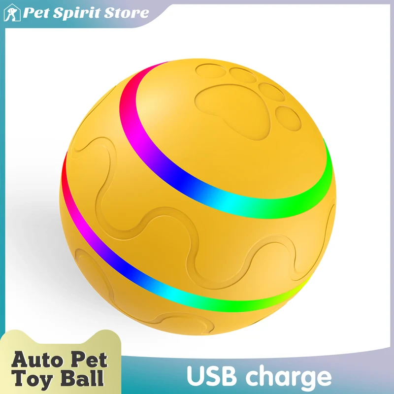 Smart Toy Ball Dog Cat Usb Rechargeable Funny Rolling Ball Electric Automatic Rotation Jumping Play Interactive Pet Supplies