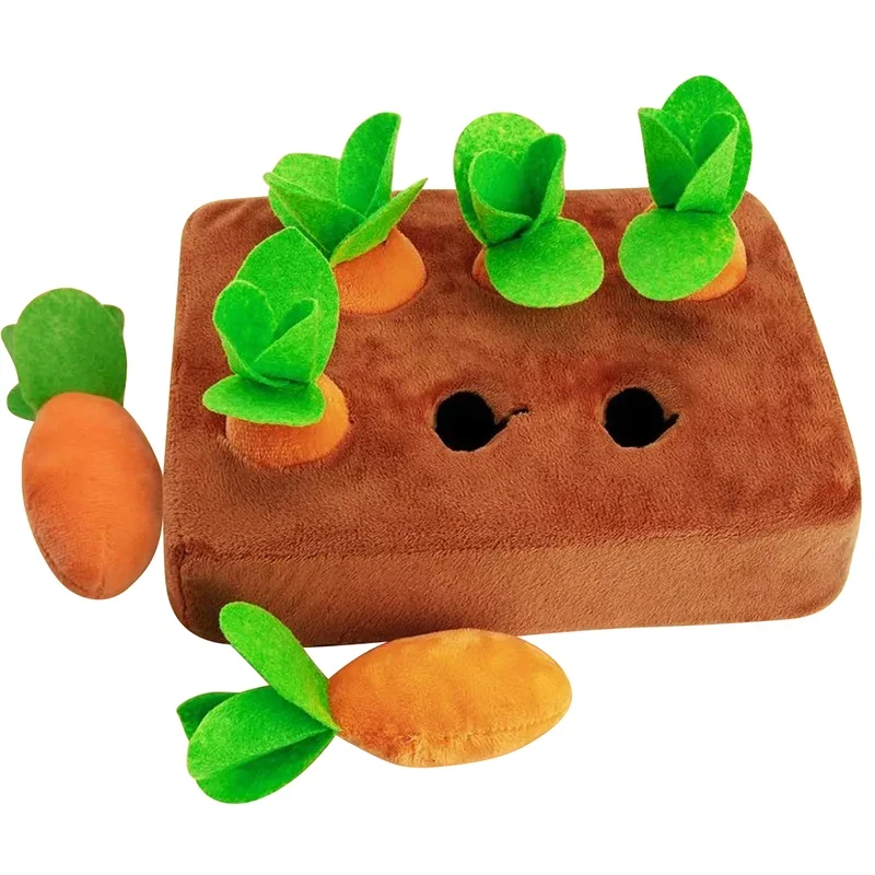 Plush Dog Toys Carrot Pulling Interactive Training Toys for Small Medium Dogs Cats Bite Resistant Puppy Chew Toy Pet supplies