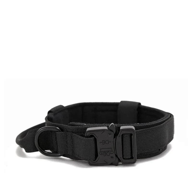 Durable Tactical Dog Collar Leash Set Adjustable Military Pet Collar Leash Medium Large Dog German Shepherd Training Accessories