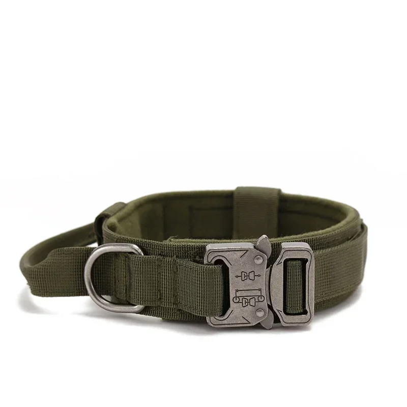 Durable Tactical Dog Collar Leash Set Adjustable Military Pet Collar Leash Medium Large Dog German Shepherd Training Accessories