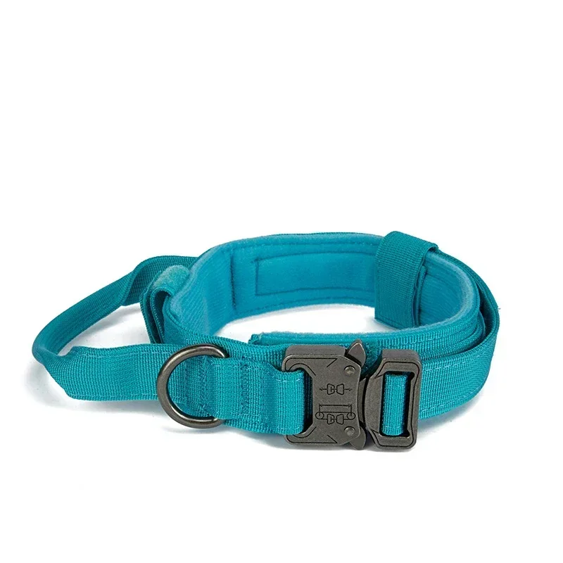 Durable Tactical Dog Collar Leash Set Adjustable Military Pet Collar Leash Medium Large Dog German Shepherd Training Accessories