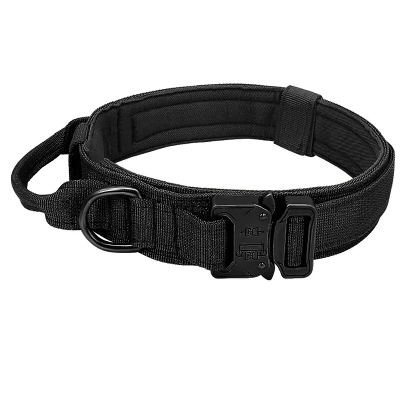 Tactical Dog Collar Military Adjustable Duarable Nylon Lead For Medium Large Walking Training Pet Accessory Breakaway Leash Rope