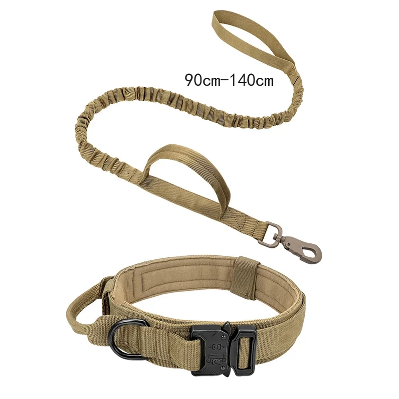 Tactical Dog Collar Military Adjustable Duarable Nylon Lead For Medium Large Walking Training Pet Accessory Breakaway Leash Rope