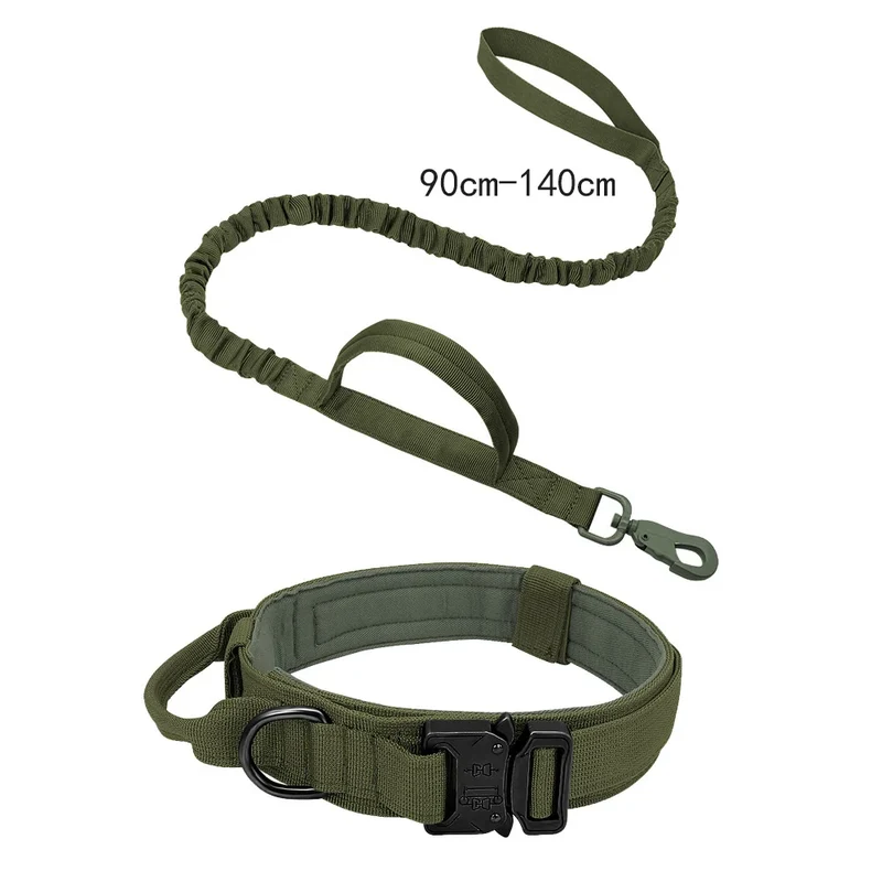 Tactical Dog Collar Military Adjustable Duarable Nylon Lead For Medium Large Walking Training Pet Accessory Breakaway Leash Rope