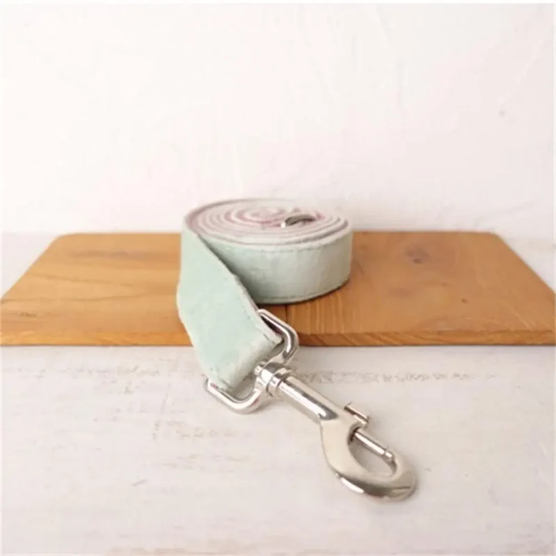 Personalized Dog Collar Customized Pet Collars Free Engraving ID Nameplate Tag Pet Accessory Multi Velvet Puppy Collar Leash