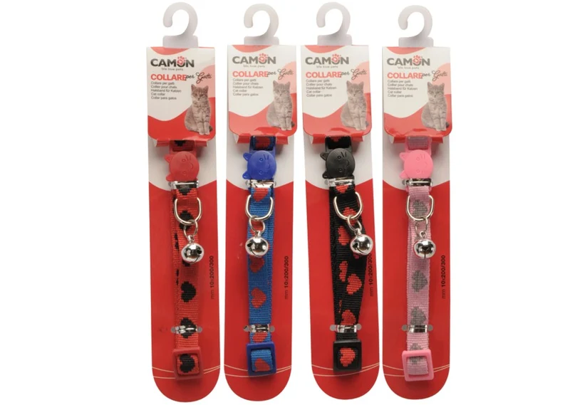 Collare Elasticizzato in Nylon per Gatti Mix Colori 1 Pezzo