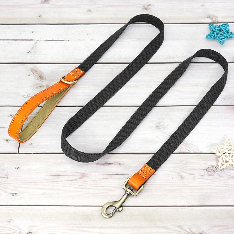 Nylon Custom Dog Puppy Collar Leash Set Personalized Genuine Leather Pet Nameplate ID Tag Accessories Collars Pet Products Perro