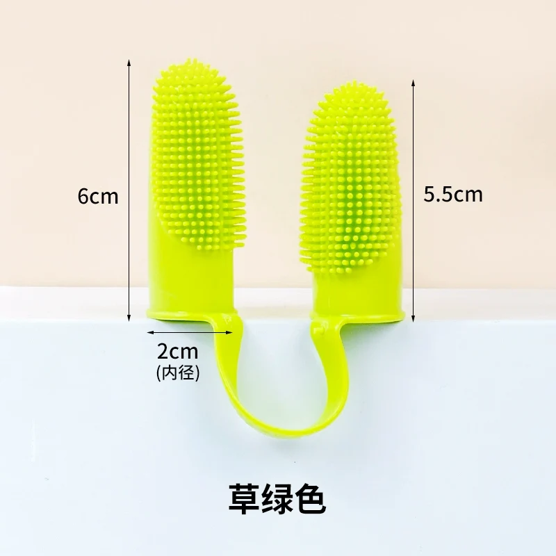 Pet Cleaning Teeth Silicone Finger Toothbrush to Kittens Tooth Stone Removal Anti-Halitosis Dog Brushing Oral Supplies