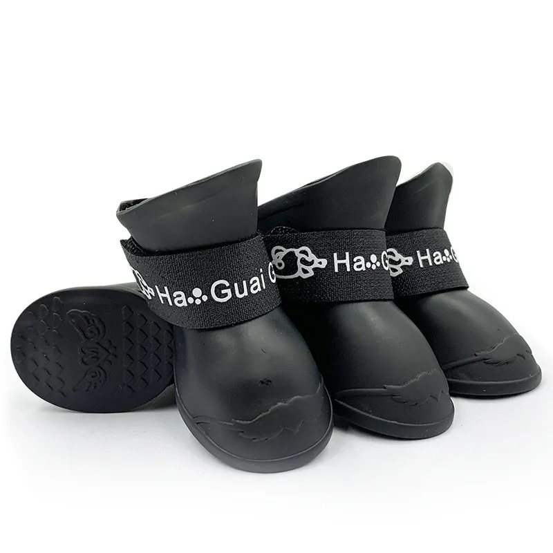 Pet rain shoes dog cat anti-slip rubber boot dogs cats foot cover puppy waterproof socks small medium dogs protect the paw