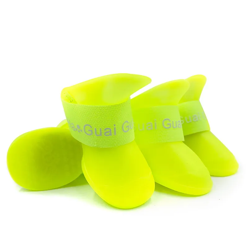Pet rain shoes dog cat anti-slip rubber boot dogs cats foot cover puppy waterproof socks small medium dogs protect the paw
