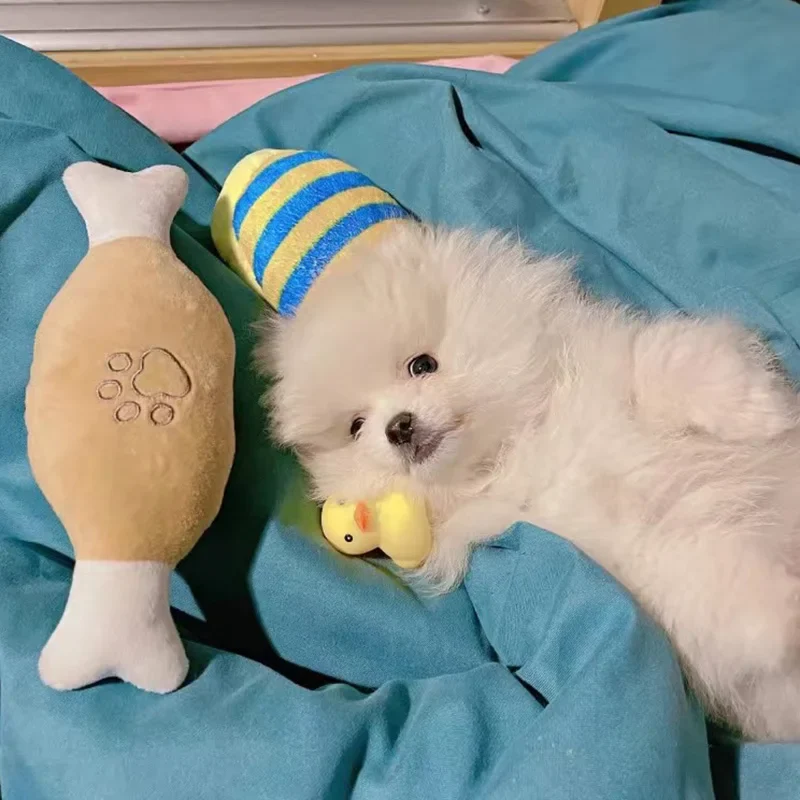 Cute Puppy Dog Cat Squeaky Toy Bite Resistant Pet Chew Toys for Small Dogs Animals Shape mascotas Accessories Zabawki Dla Psa