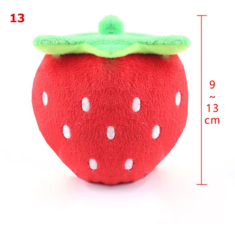 1Pc Pet Toys Fruit Animals Cartoon Dog Toy Stuffed Squeaking Cute Plush Puzzle for Dogs Cat Chew Squeaker Squeaky Toy
