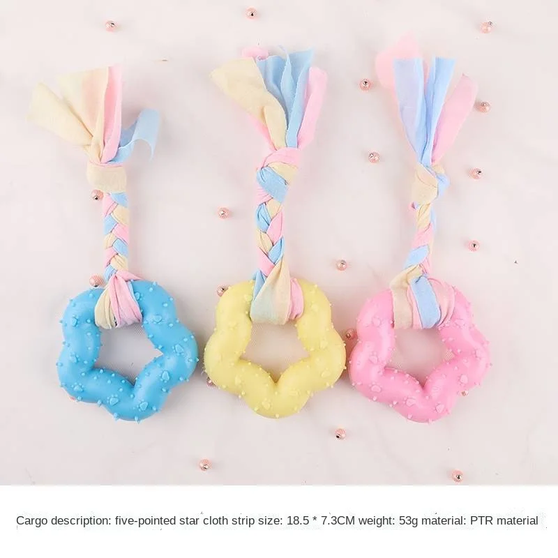 Pet Dog Toy Ball Molar Clean Teeth for Small Dog Puppy Teething Chew Toys Dog Accessories Cute Puppy Rope Toys 1pc