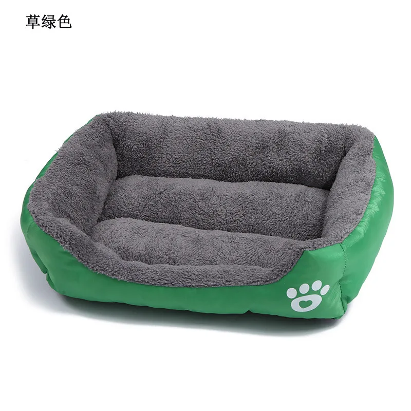 Large Pet Cat Dog Bed Square Plush Kennel Summer Washable Cat Mat Waterproof Mattress Pet Cushion Medium Large Dogs Pet Supplies