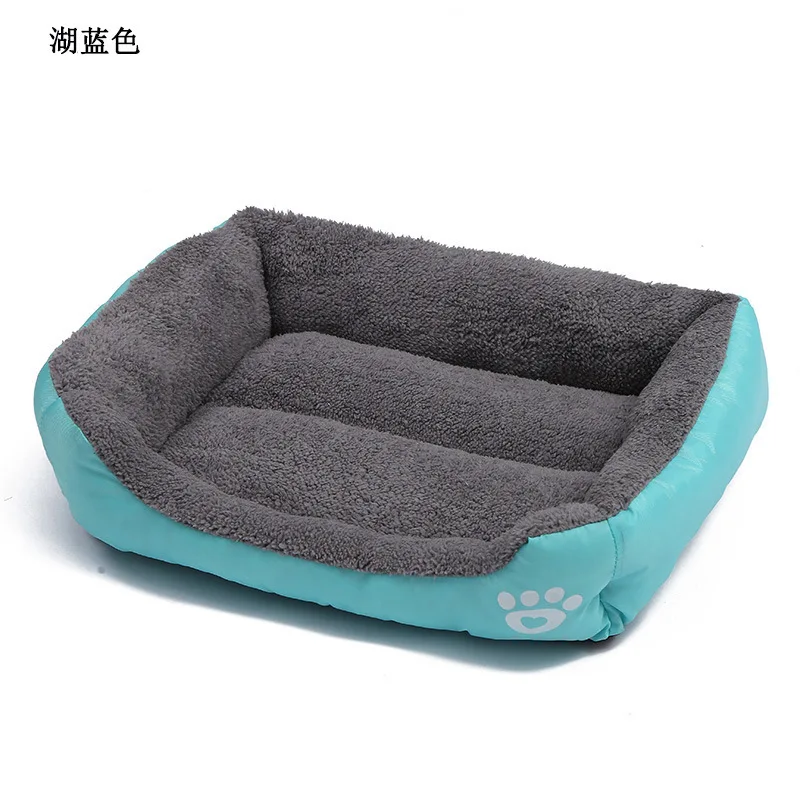 Large Pet Cat Dog Bed Square Plush Kennel Summer Washable Cat Mat Waterproof Mattress Pet Cushion Medium Large Dogs Pet Supplies